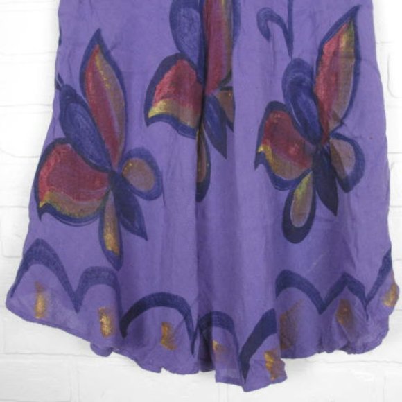 Shiva Fashions Purple Butterfly Tunic Length Tank Top Size Med/Large - Picture 2 of 8